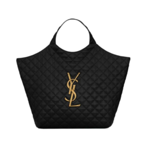 Saint Laurent Icare Maxi Shopping Bag in Black Quilted Leather 56cm