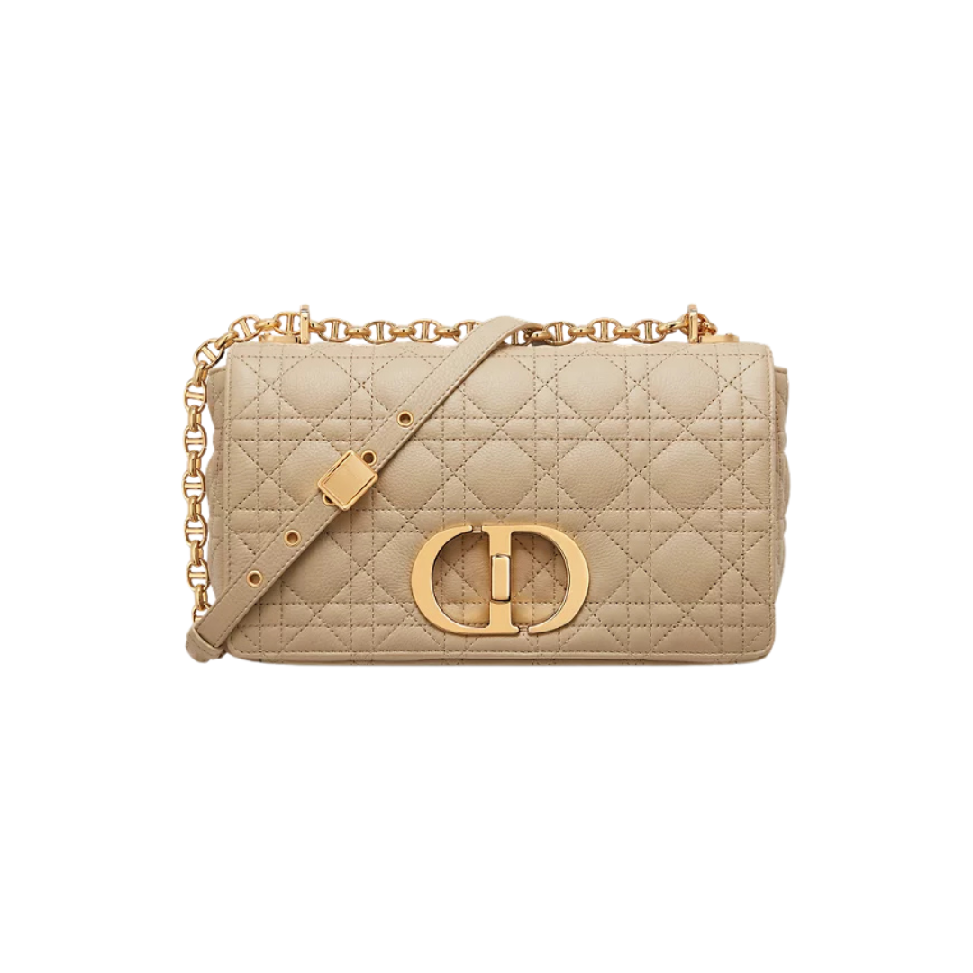 Dior Caro Medium Bag in Sand Beige, 25cm