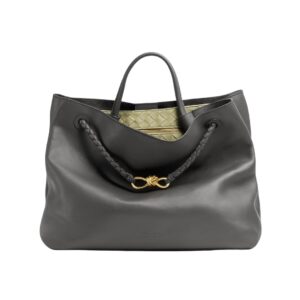 Bottega Veneta Andiamo Top Handle Bag in Smooth Lapilli Leather 25 cm