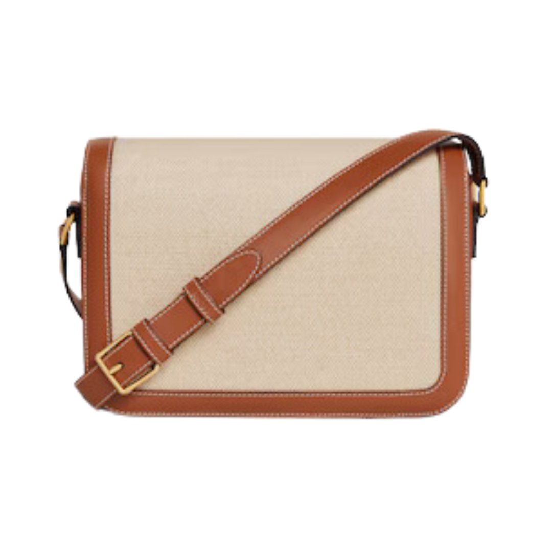 Celine Triomphe bag in canvas and leather 22 cm - Image 2