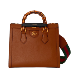 Gucci Diana bag in smooth brown leather 27 cm