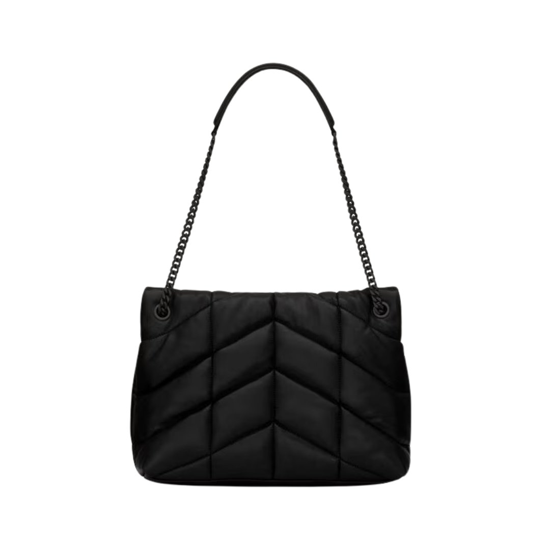 Saint Laurent Loulou Puffer Medium bag in black nappa 34 cm - Image 2