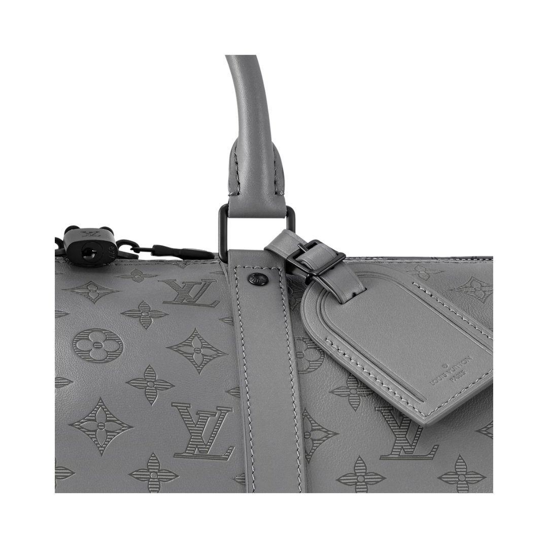 Louis Vuitton Keepall Bandoulière 50 bag in anthracite grey view 2