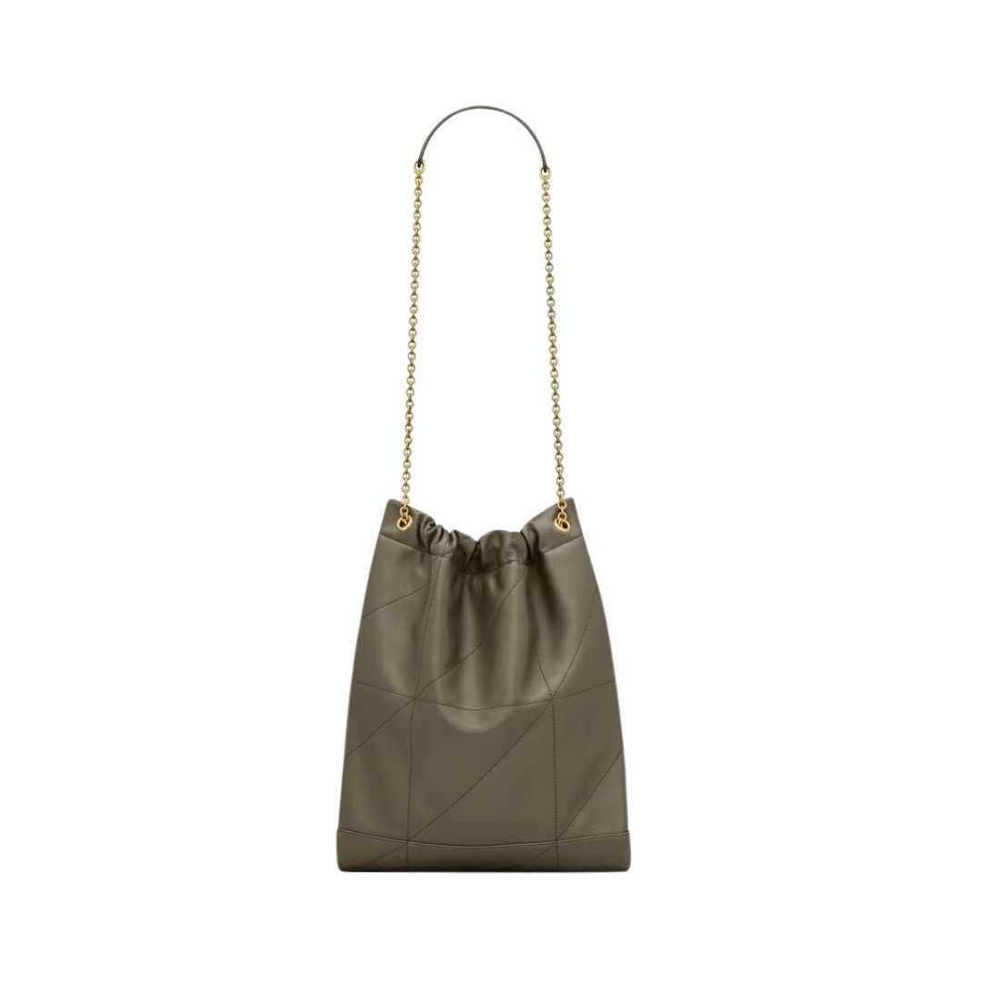 Saint Laurent Jamie Pochon 34cm Lambskin Bag in Khaki - Image 2
