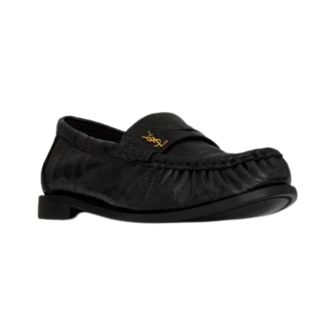 Saint Laurent Le Loafer Moccasins in Black Eel Leather - Image 2