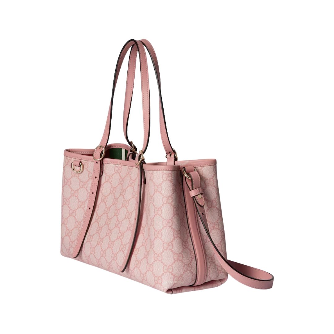 Gucci GG Emblem Tote Bag in Powder Pink Leather 36cm - Image 2