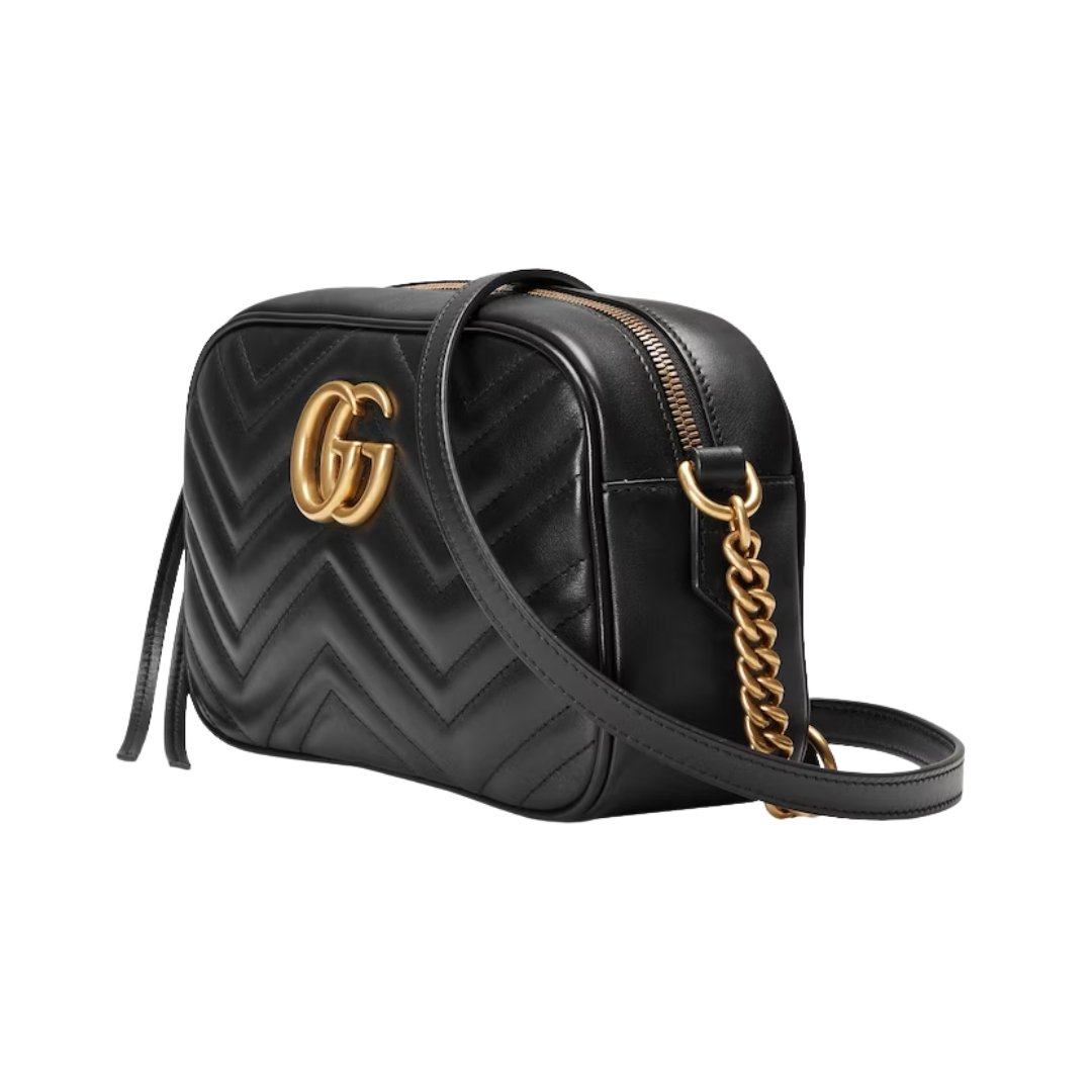 Gucci GG Marmont Camera Bag in Black Leather 24 cm - Image 2