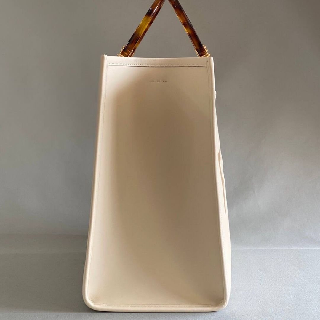 Fendi Sunshine Shopper Bag in Cream Leather 41cm - Image 6