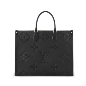 Louis Vuitton OnTheGo MM bag in black Monogram Empreinte leather 35 cm