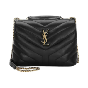 Saint Laurent LouLou Bag in Black Leather 25 cm