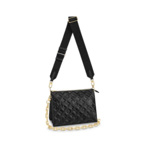 Louis Vuitton Coussin PM Bag in Black Quilted Leather 26 cm