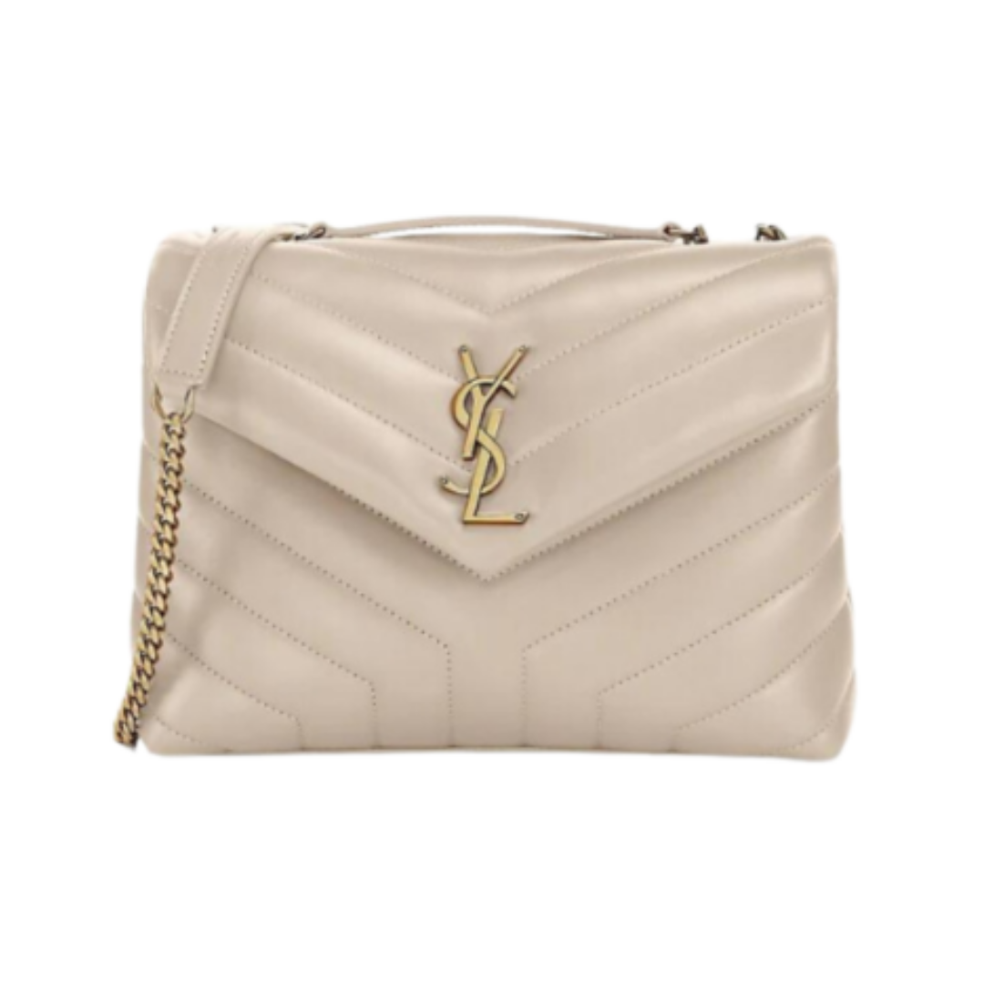 Saint Laurent LouLou Bag in Cream Leather 25cm