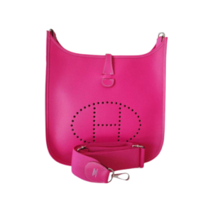 Hermès Evelyne III 29 bag in fuchsia pink leather with mini clutch