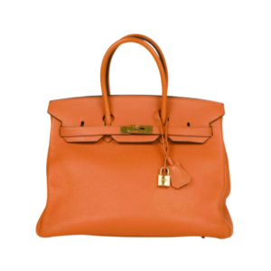 Hermès Birkin 35 Bag in Orange Togo Leather