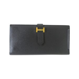Hermès Bearn Wallet in Black Leather 17cm
