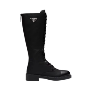 Prada Knee-High Boots in Black Re-Nylon