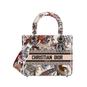 Dior Lady D-Lite bag in multicolored embroidery 25 cm