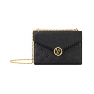Louis Vuitton Black Leather Bag 19.5cm