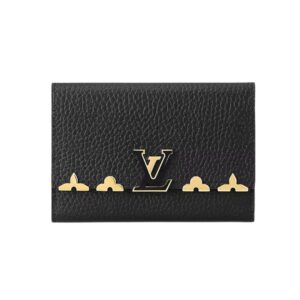 Louis Vuitton Capucines Compact Wallet in Black Leather 13.5cm