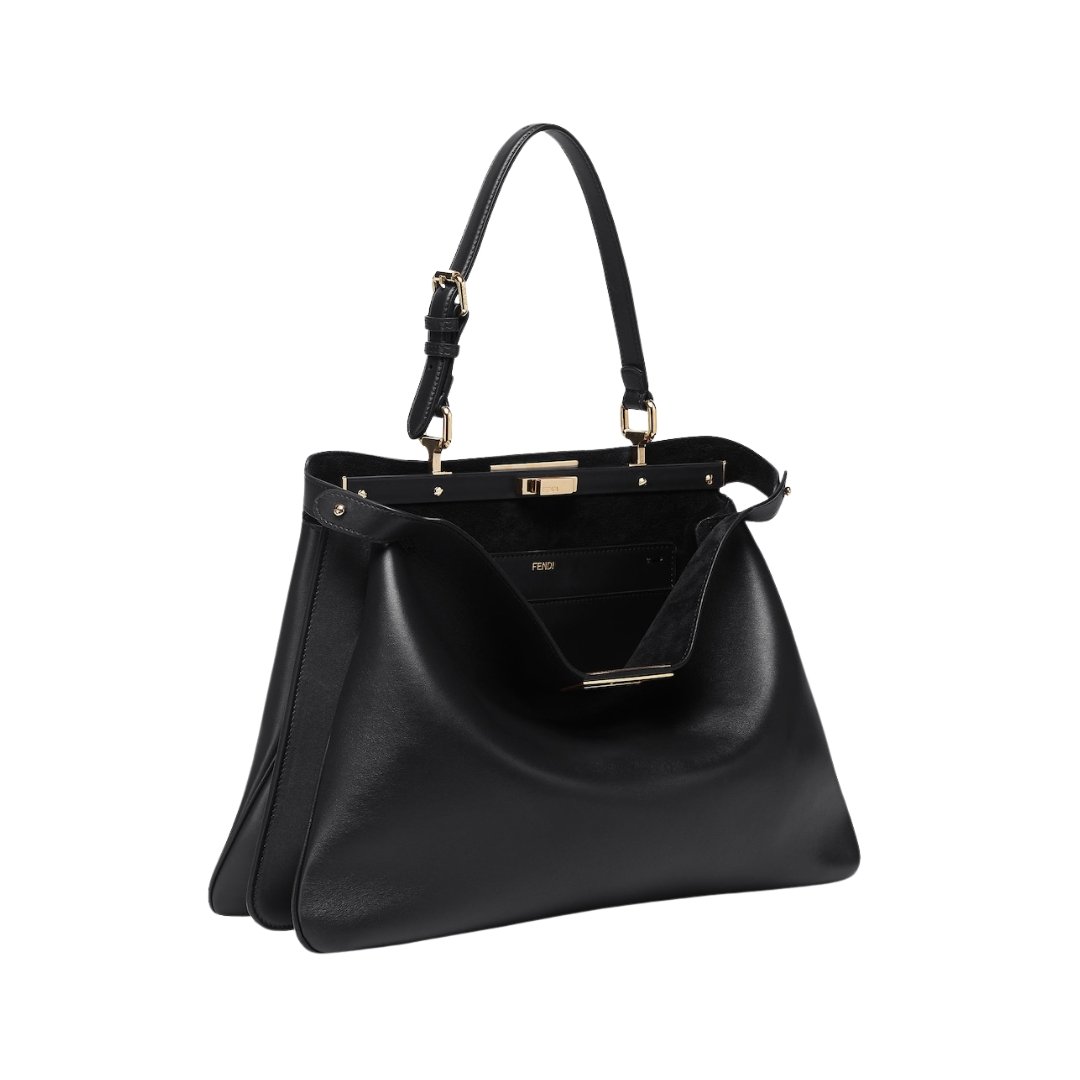 Fendi Peekaboo ISeeU Bag in Black Leather 25.5 cm - Image 3