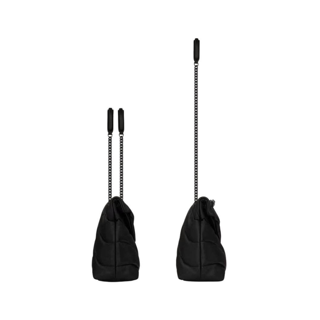 Saint Laurent Loulou Puffer Medium bag in black nappa 34 cm - Image 3