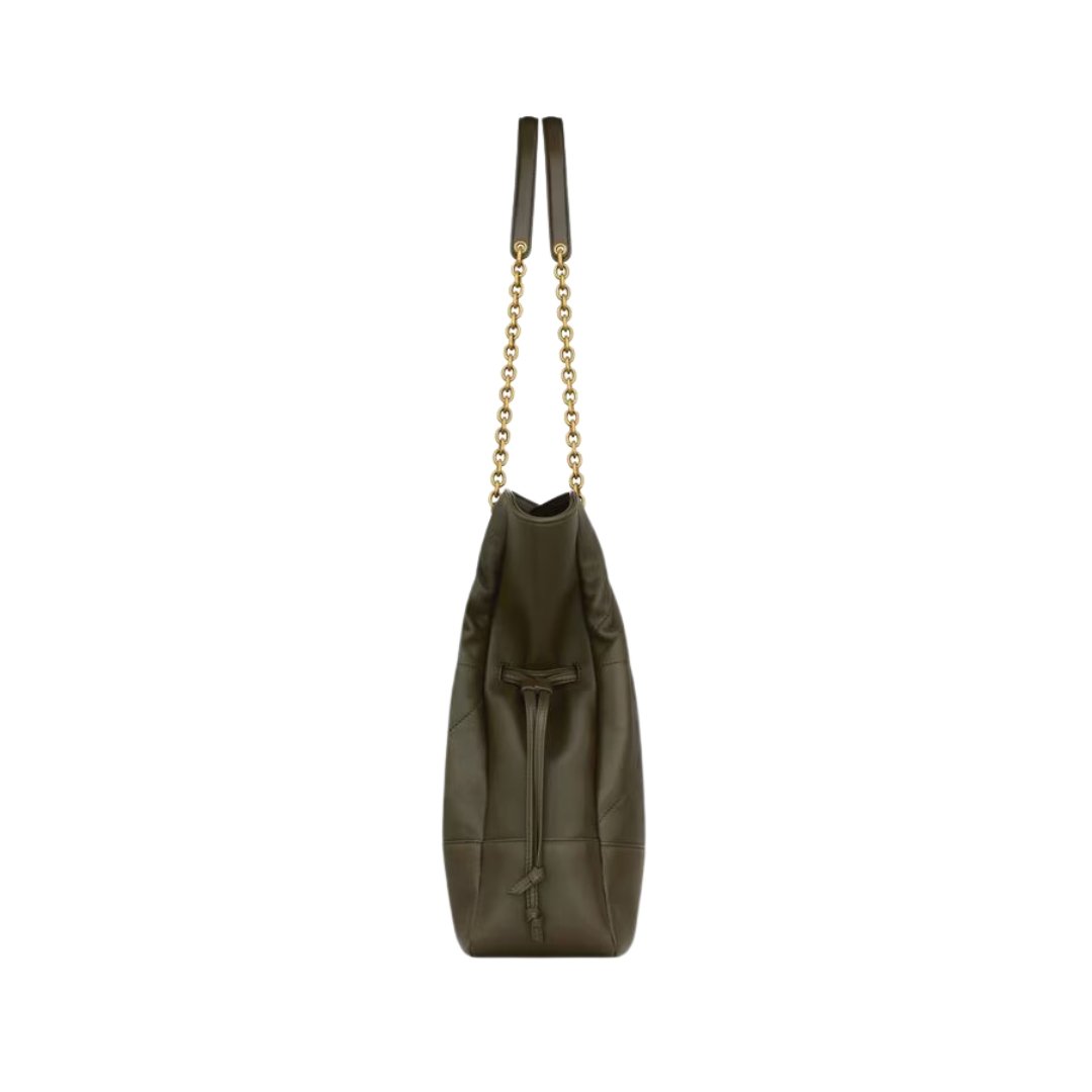 Saint Laurent Jamie Medium Olive Green Leather Shopping Bag 35cm - Image 2