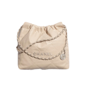 Chanel 22 mini bag in light beige, 19 cm