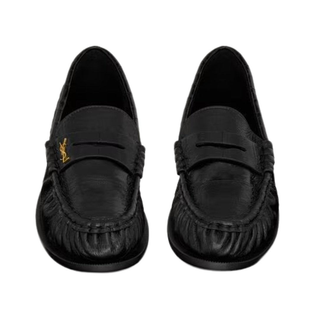 Saint Laurent Le Loafer Moccasins in Black Eel Leather - Image 3