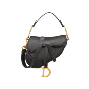 Dior Mini Saddle Bag in Black Leather 19.5cm