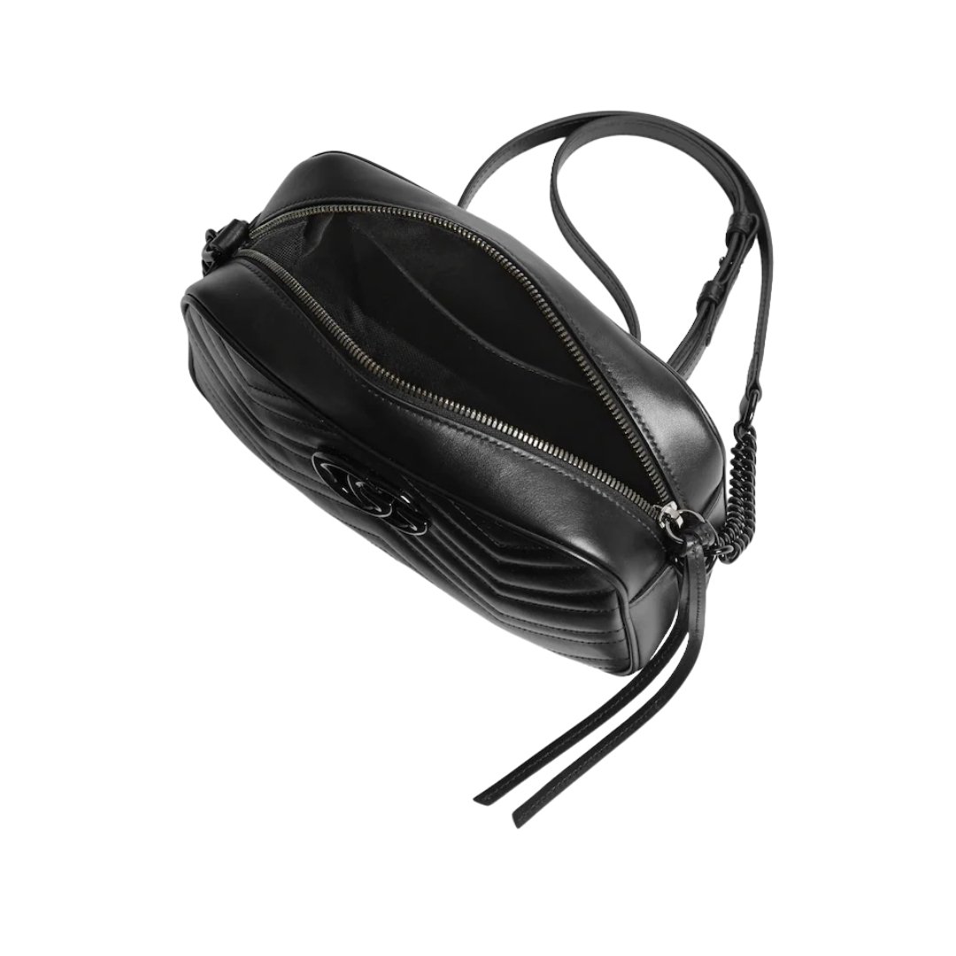 Gucci GG Marmont Camera Bag in Black Leather 24 cm - Image 3