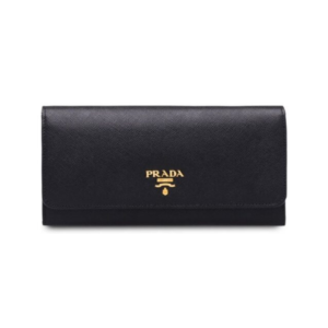 Prada Wallet in Black Saffiano Leather 18.7 cm