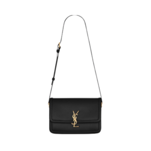 Saint Laurent Solferino Bag in Black Leather 23 cm