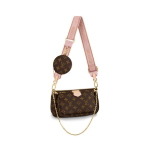 Louis Vuitton Multi Pochette Accessoires Bag with Shoulder Strap in Pink 25cm