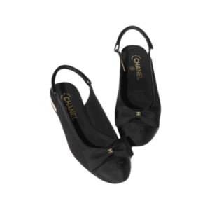 Salvatore Ferragamo black satin ballerinas with Vara bow