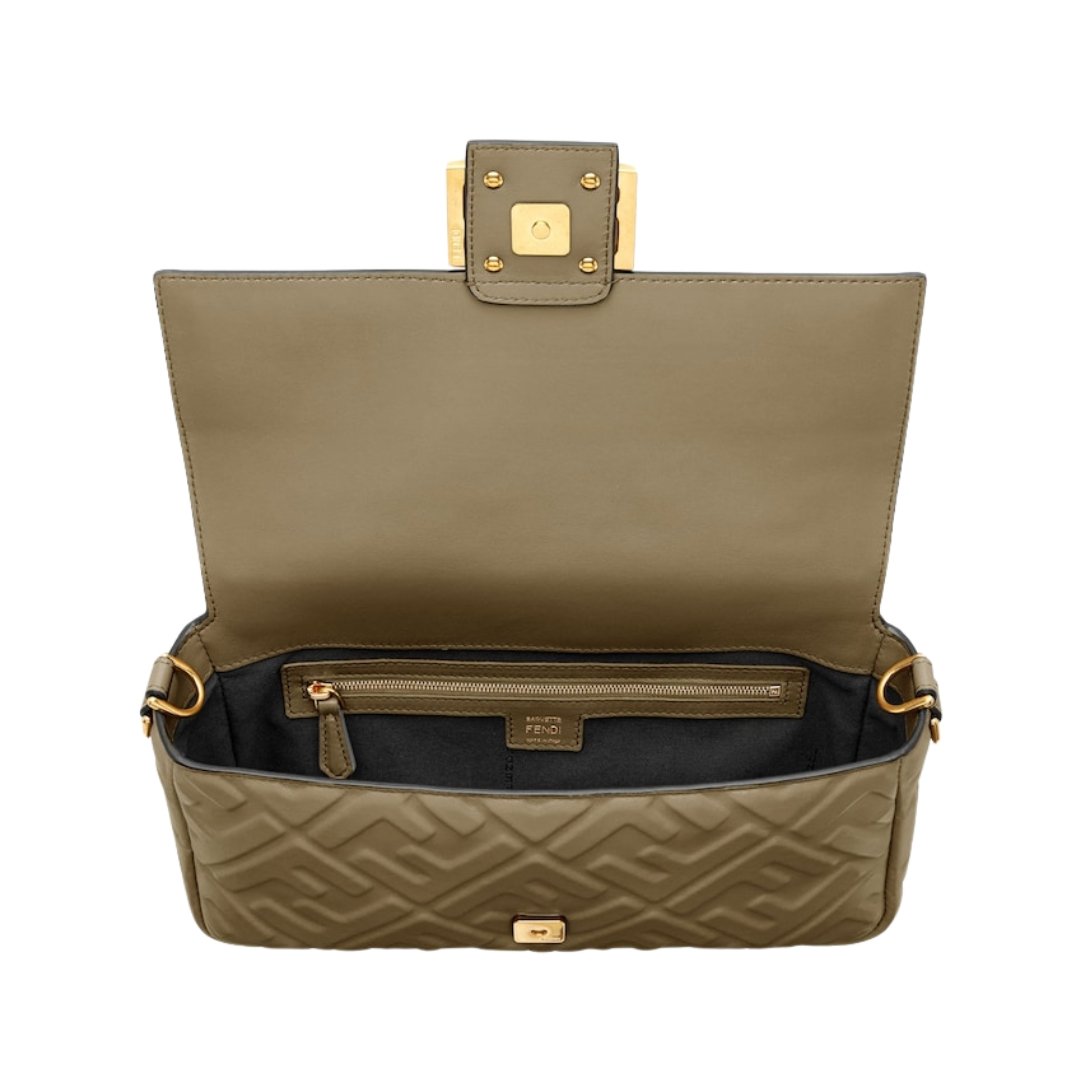 Fendi Baguette bag in taupe nappa leather 19 cm - Image 4