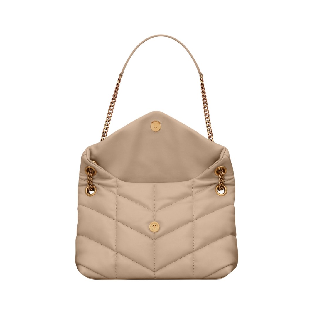 Saint Laurent Loulou Puffer Small bag in beige nappa 29 cm - Image 4