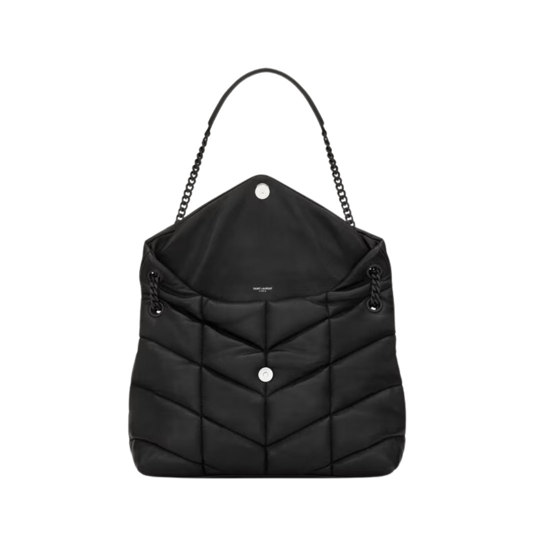Saint Laurent Loulou Puffer Medium bag in black nappa 34 cm - Image 4