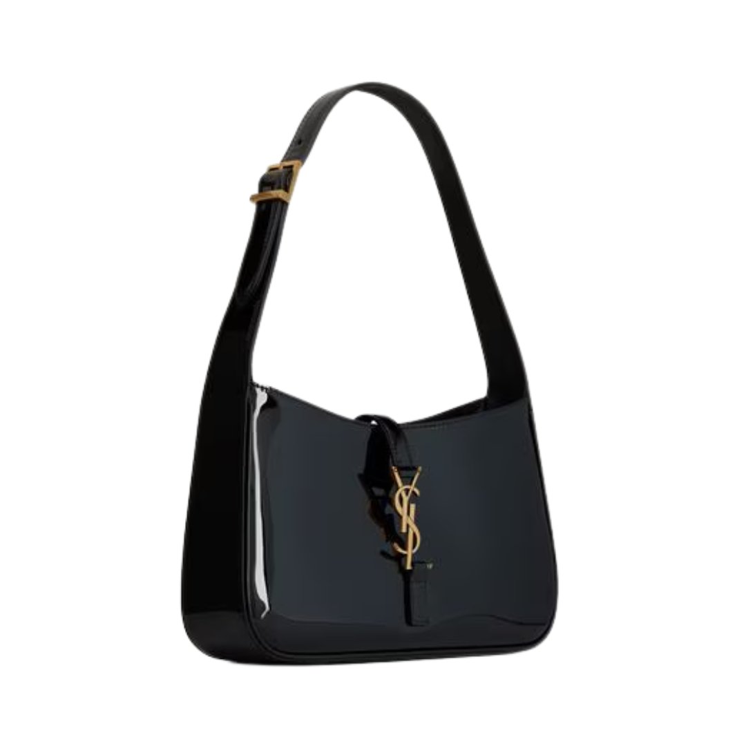 Saint Laurent Le 5 à 7 bag in black patent leather 23 cm - Image 4