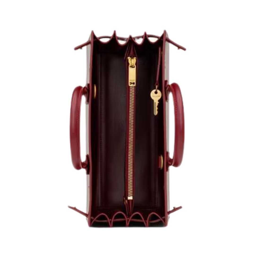 Saint Laurent Sac de Jour Nano bag in burgundy smooth leather 22 cm view 4