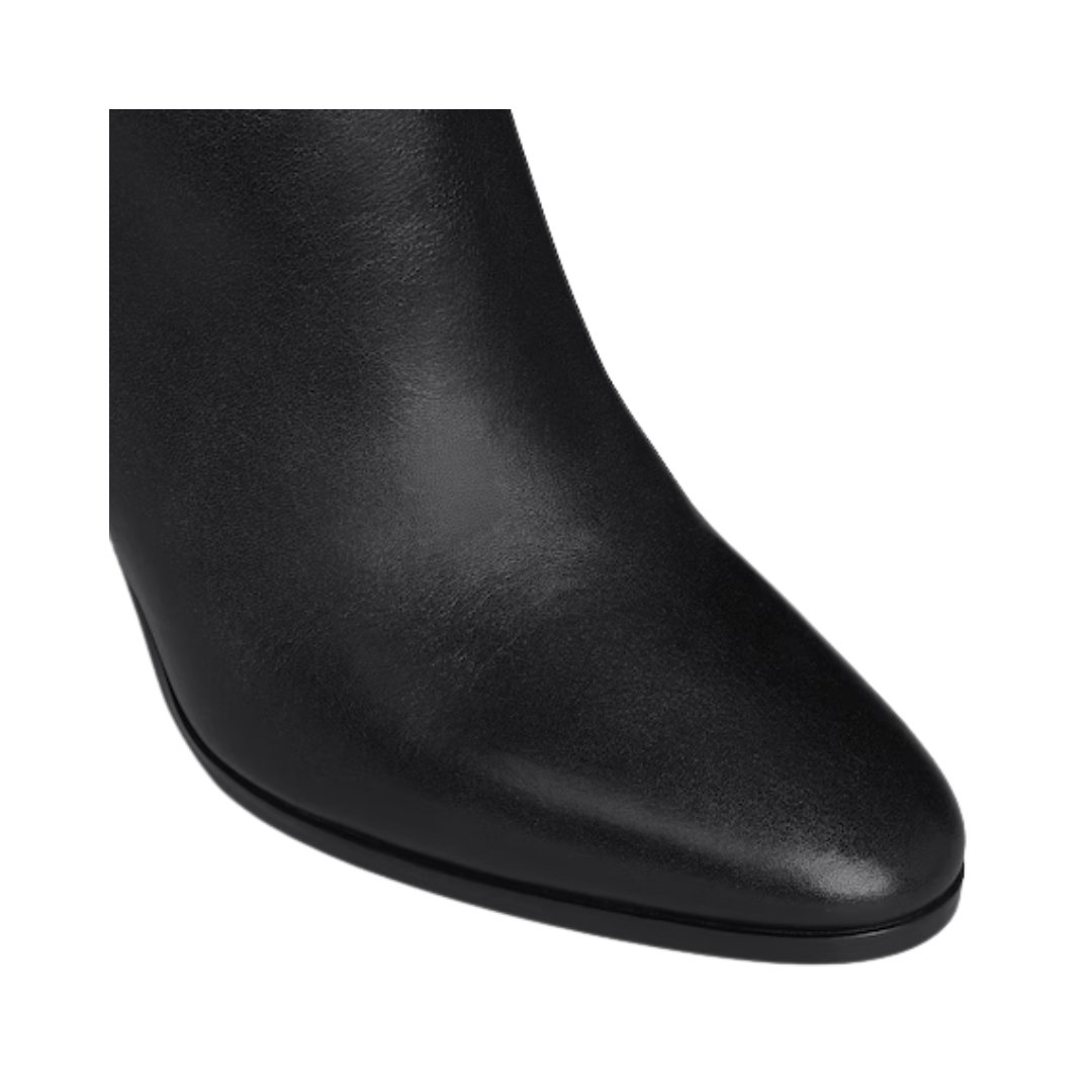 Celine Garance high boots in black calfskin with Triomphe strap - Image 4