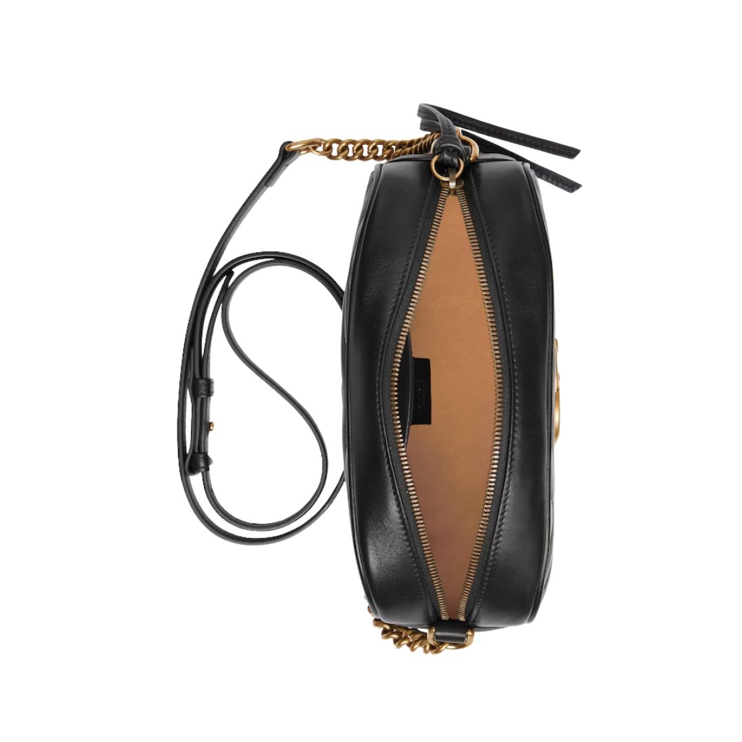 Gucci GG Marmont Camera Bag in Black Leather 24 cm - Image 4