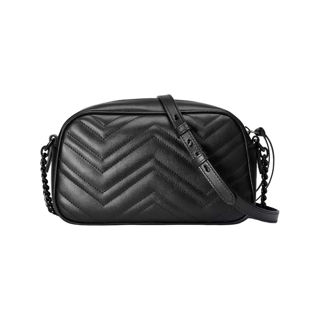 Gucci GG Marmont Camera Bag in Black Leather 24 cm - Image 4