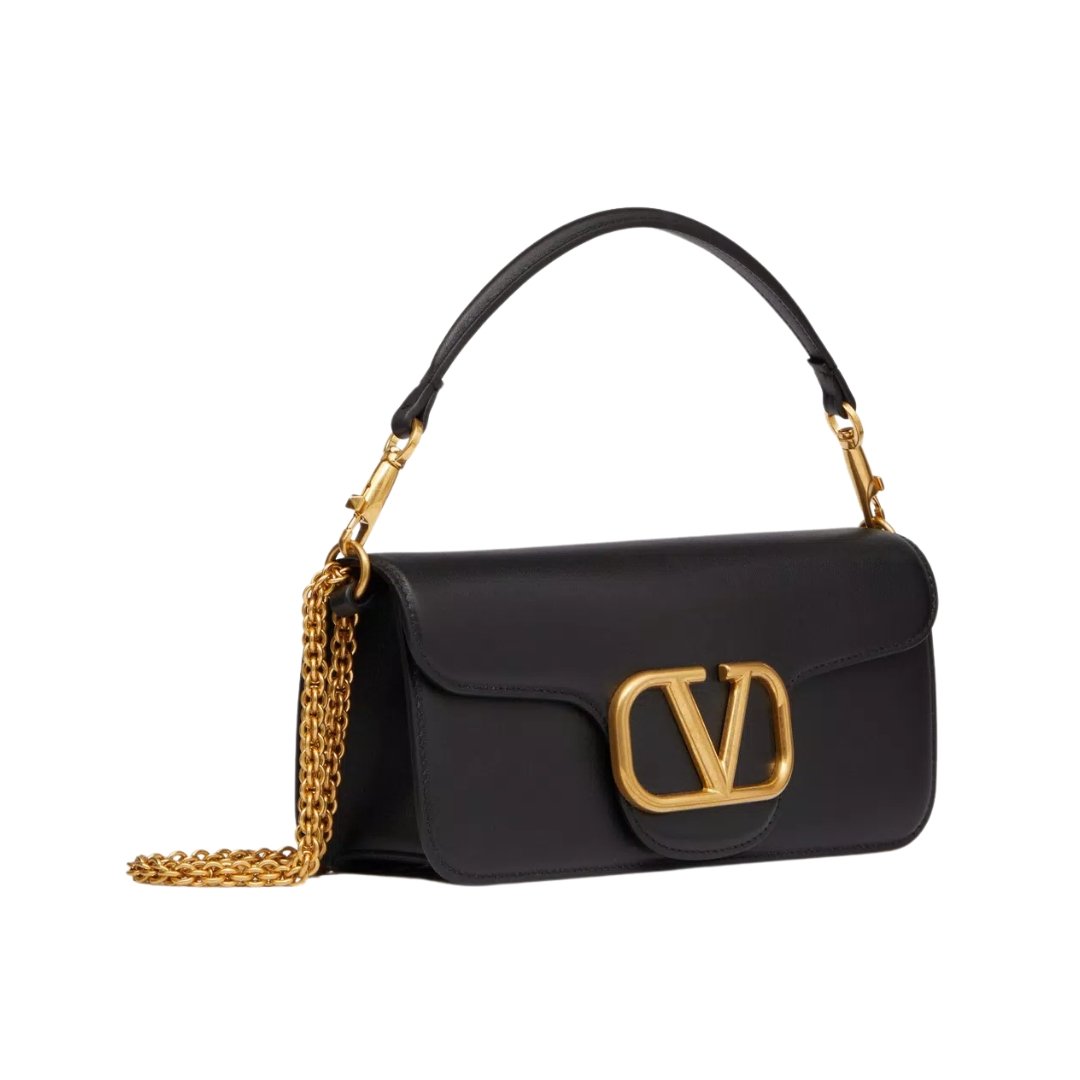 Valentino Locò bag in black leather 27 cm - Image 4