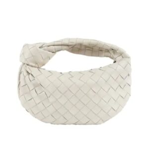 Bottega Veneta Intrecciato Bag in White Leather 28.4 cm