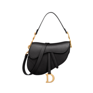 Dior Saddle Bag in Black Leather 25.5 cm