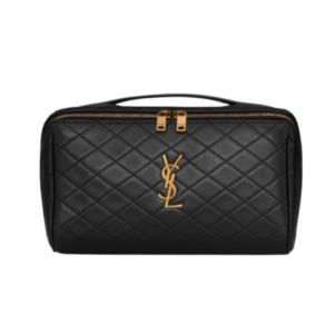 Saint Laurent Gaby Vanity Case in Black Leather 22 cm