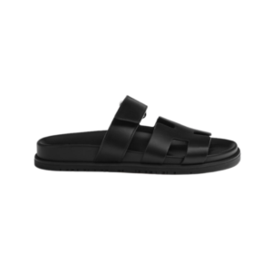 Hermès Cyprus sandals in black leather