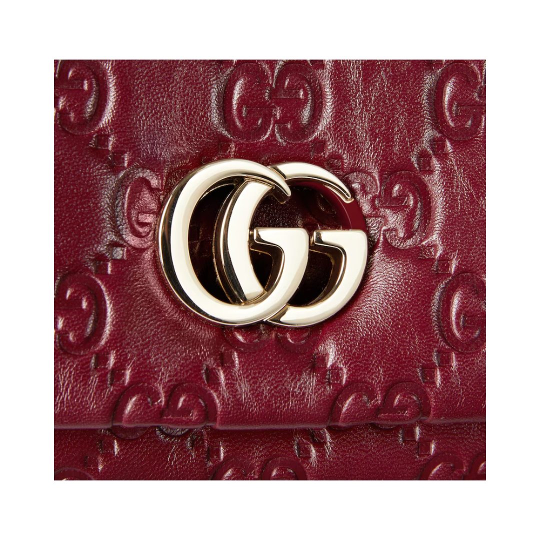 Gucci top handle bag with light gold decoration 21.1 cm - Image 5