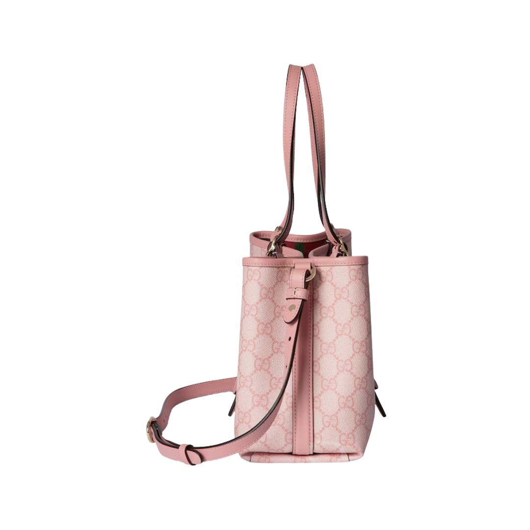 Gucci GG Emblem Tote Bag in Powder Pink Leather 36cm - Image 5