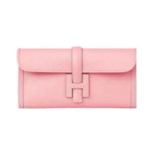 Hermès Jige Élan clutch bag in pink leather 29 cm